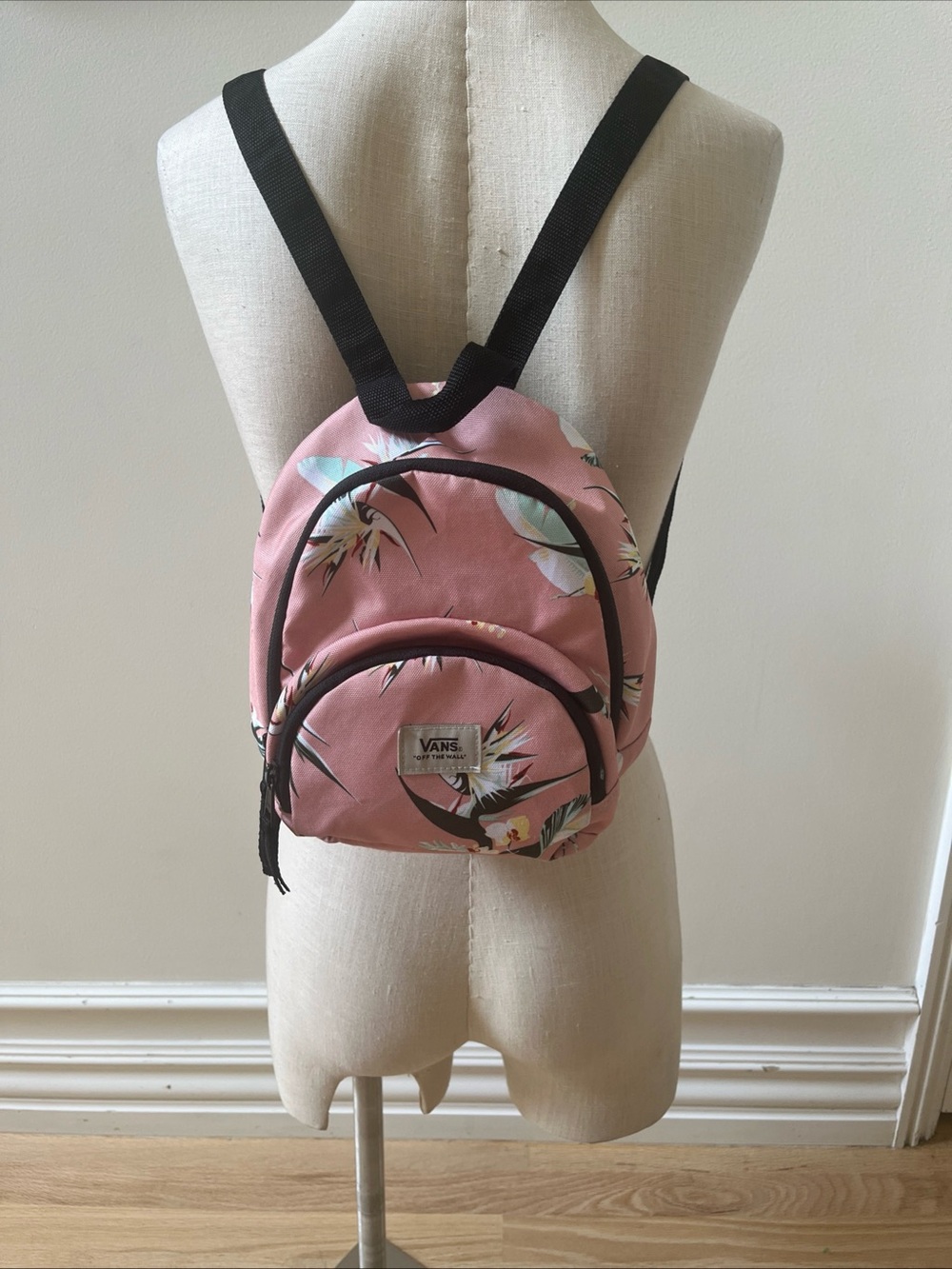 Vans Pink Tropical Print Mini Backpack